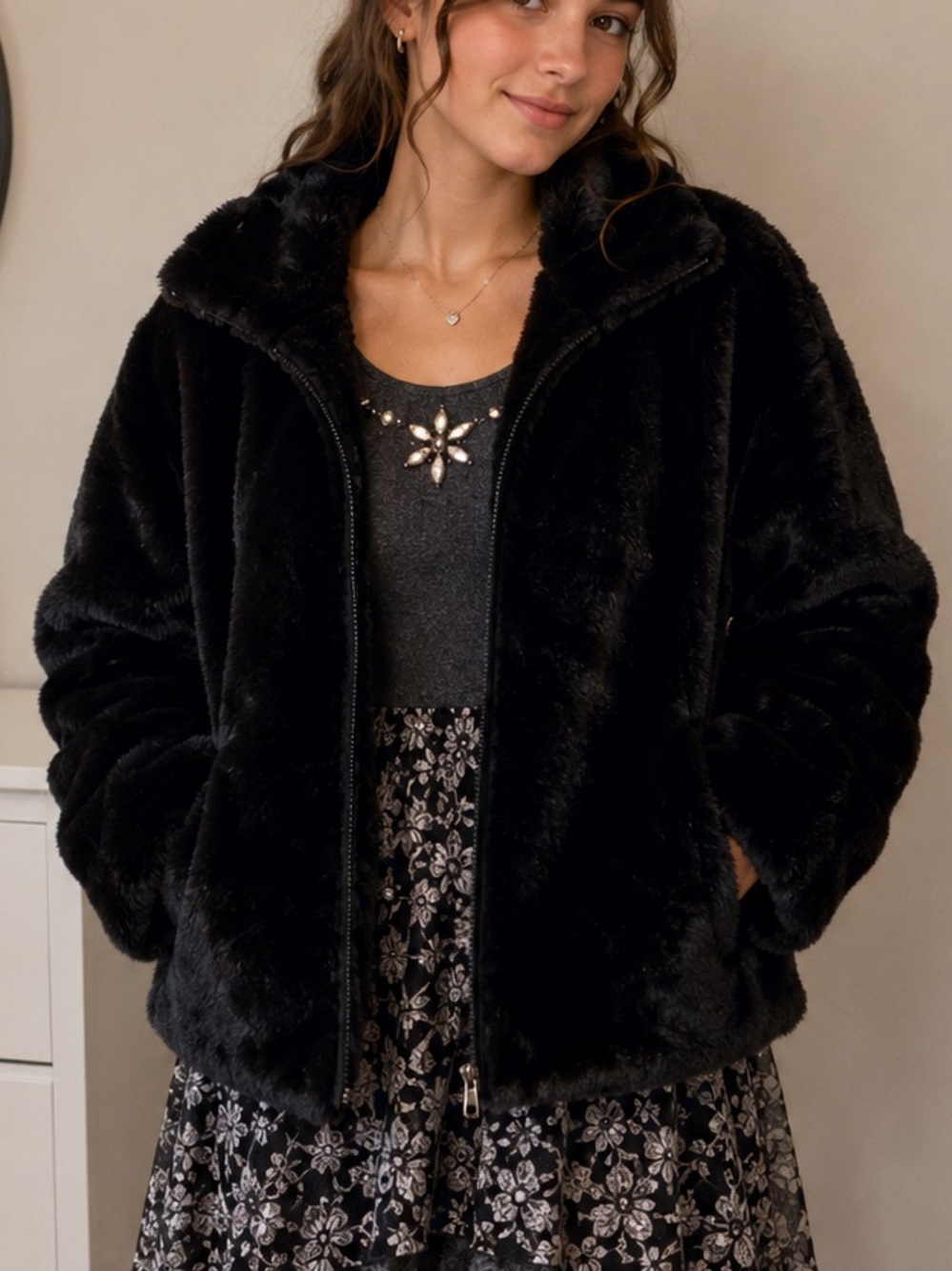 MyMichelle Faux Fur Jacket